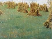William Stott of Oldham Stacked Corn oil painting